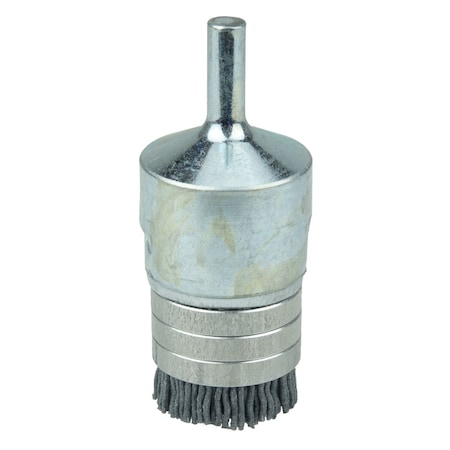 Weiler 1" Banded Nylox End Brush, .040/120SC Crimped Fill 11170